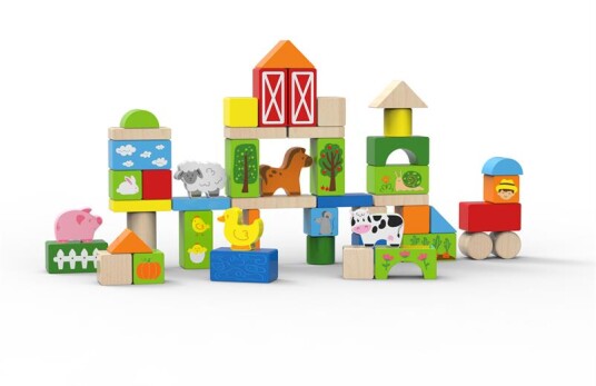 Magni Building bricks in sorter box Animal farm 3907 Magni Building bricks in sorter box Animal farm 3907