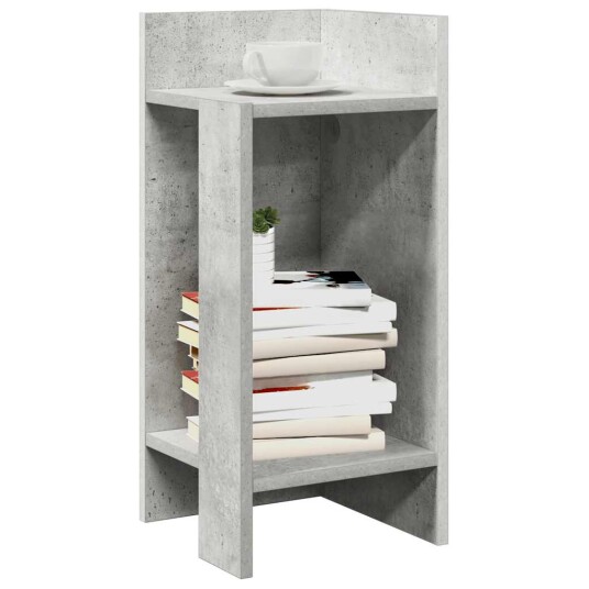  Sidebord med hylle betonggrå 25,5x27x60 cm 8721158574275