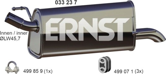 ERNST 033237 Bakre eksospotte
