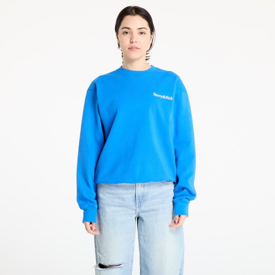 Sporty & Rich Health Is Wealth Crewneck Blue M Sporty & Rich Health Is Wealth Crewneck Blue M