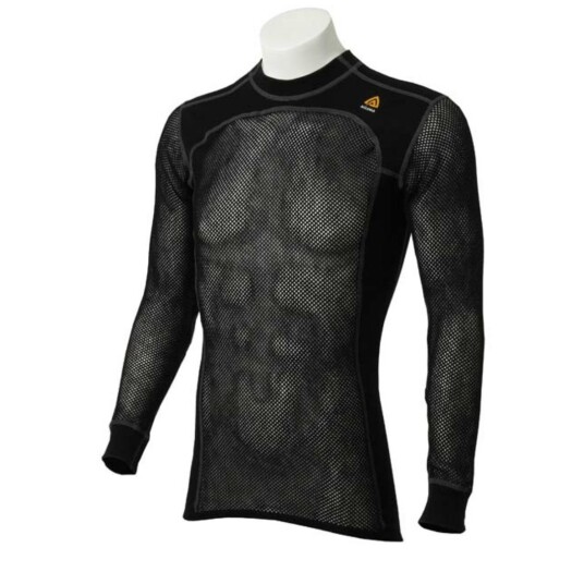 Aclima  Woolnet Crew Neck Man Herre, Black, XXL