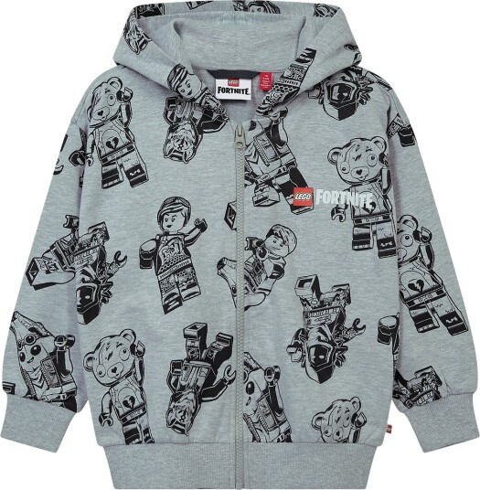 LEGO® Fortnite Cardigan   LWSian 702   Grå m. Trykk   LEGO® Wear   9 år (134)   Cardigan Hvit Rosa Svart