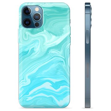 iPhone 12 Pro TPU-deksel Blå Marmor