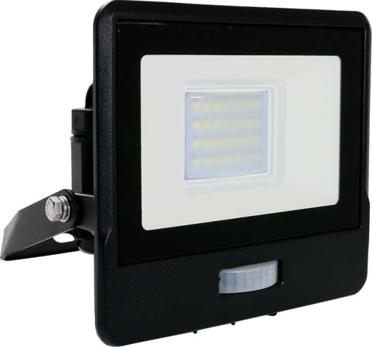20W Led Projektør V Tac Svart Hus 3000K Med Bevegelsessensor
