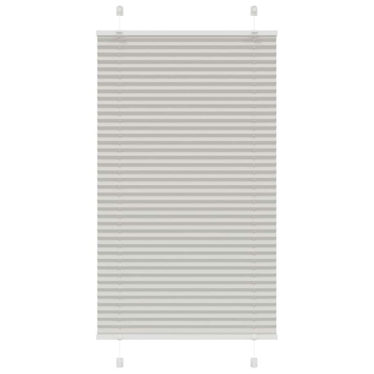 plisségardin lys grå 80x150 cm Stoff Bredde 79,4 Polyester