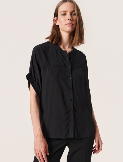 Soaked in Luxury Slhelia Shirt Ss - Black - S