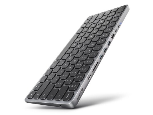 Klawiatura Axagon Hmc-Kb-Us Klawiatura Usb-C 5Gbps W. Hub Microsd/Sd 3X Usb-A Hdmi 4K/60Hz Pd 100W Audio Us Layout Klawiatura Axagon Hmc-Kb-Us Klawiatura Usb-C 5Gbps W. Hub Microsd/Sd 3X Usb-A Hdmi 4K/60Hz Pd 100W Audio Us Layout