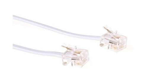 Act White 0.5 Meter Flat Telephone Cable With Rj11 Connectors. Rj11-Rj11 Cable White 0.50M (Td5400)