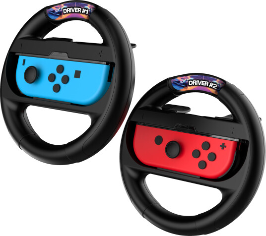 iMP TECH Twin Wheel-pakke med klistremerkesett for Switch og Switch 2 JoyCons