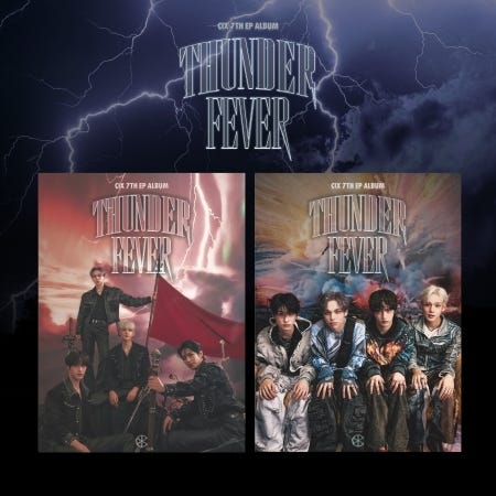 Cix  Thunder Fever  Random Cover  incl. Photobook 2 Photocards Folded Poster ID Card Sticker + Logo Sticker  CD