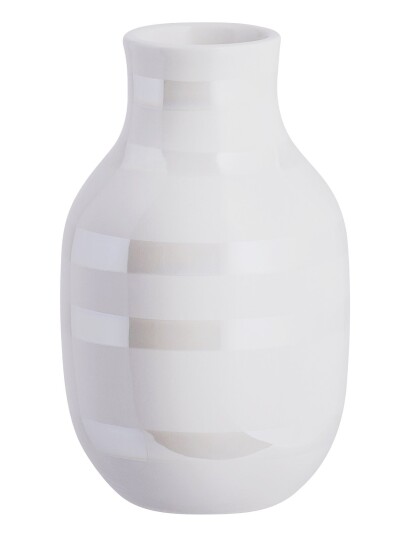 Kähler Omaggio Vase Silver MOTHER OF PEARL H12.5CM