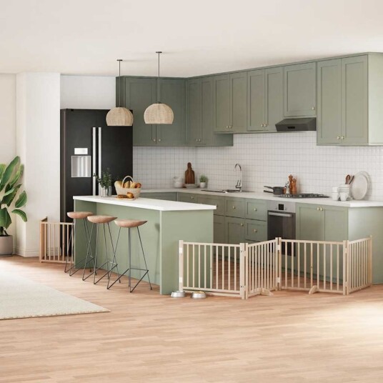 Vidaxl Hundeport Sammenleggbar 10 Paneler 800 cm Poppeltre
