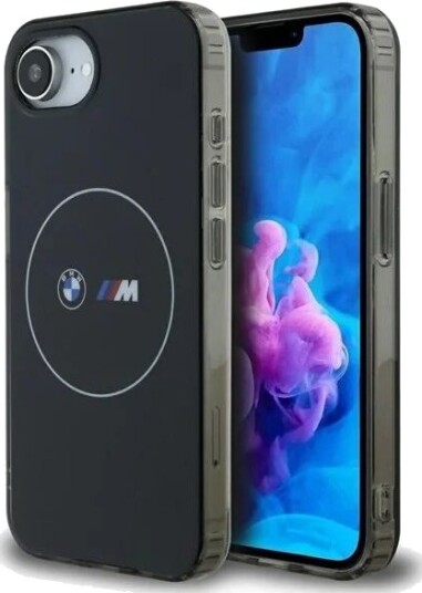 BMW IML Metal White Circle MagSafe iPhone 16e Case Black