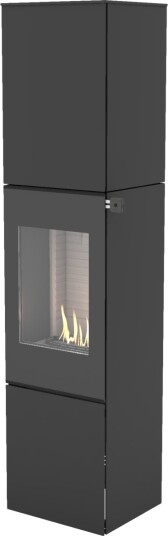 Nexo 185 svart frittstående biopeis med glassdør Nexo 185 svart frittstående biopeis med glassdør
