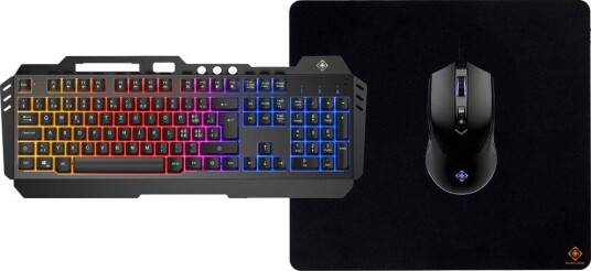 Deltaco GAM-113V2 3-i-1 Gamingpakke med tastatur mus og musematte QWERTZ-layout