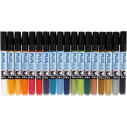 Plus Color tusjer 18 stk.