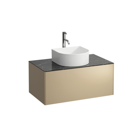 Laufen Sonar Servantskap med 1 skuff 775x455 mm m/topp Gull/Nero Marquina