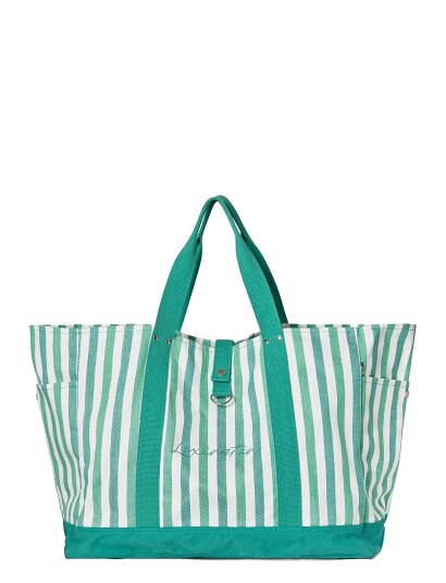 Lexington Clothing Organic Cotton Herringbone Beach Bag Green Lexington Clothing Organic Cotton Herringbone Beach Bag Green