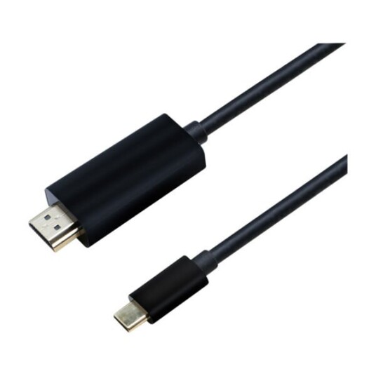 ELETRA USB-C M - HDMI 1.4 M 2M KABEL, SVART