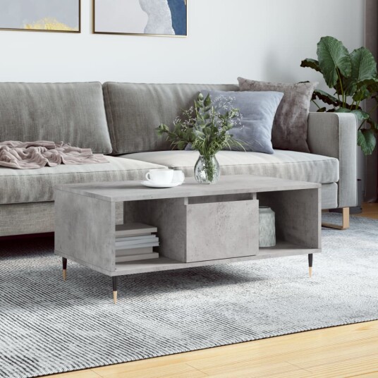 Salongbord betonggrå 90x50x36,5 cm konstruert tre 8721012109674 Salongbord betonggrå 90x50x36,5 cm konstruert tre 8721012109674