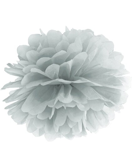 Sølvfarget Pom Pom 35 cm Sølvfarget Pom Pom 35 cm