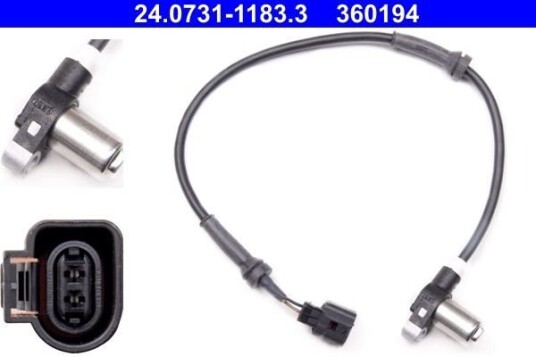 Sensor, ABS ATE 24.0731-1183.3