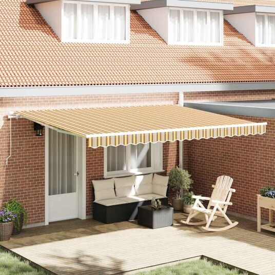 Uttrekkbar markise Flerfarget 450 x 350 x 165 cm