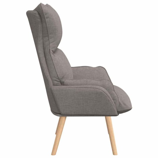 Avslappende stol Gråbrun 69 x 74 x 93 cm stoff Avslappende stol Gråbrun 69 x 74 x 93 cm stoff