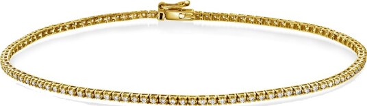 Tennisarmbånd i 375 gult gull med diamanter 0,54 ct 20 cm