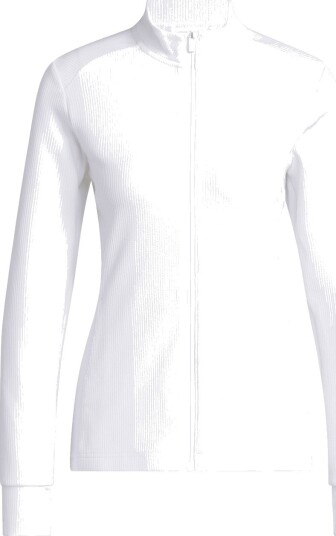Adidas Performance Texture Full Zip Jacket Hvit Golfgenser dame White Small