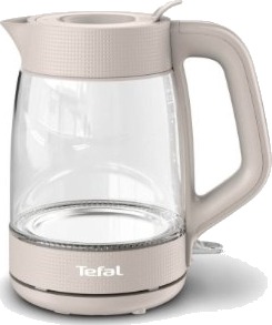 Tefal Virdulys | Ko2g0be0 | 2000 W | Elektrisk | 1,7 L | Glass | 360° Roterbar Sokkel | Grå/Gjennomsiktig