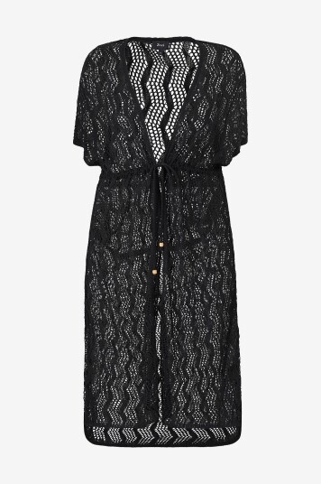 Zizzi Kimono sMaper S/S Kimono Svart Zizzi Kimono sMaper S/S Kimono Svart