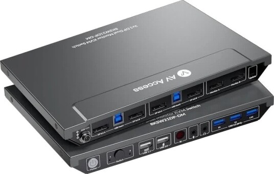Nördic KVM-133 KVM-switch 8K DP til 2 PC-er 3xUSB 3.0 Nördic KVM-133 KVM-switch 8K DP til 2 PC-er 3xUSB 3.0