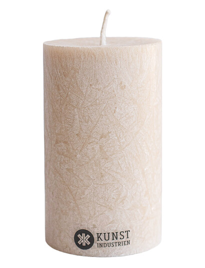 Kunstindustrien Upcycled Olive Wax Pillar Candle - Beige - 6X10CM
