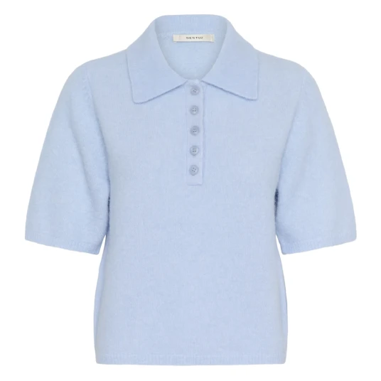 Gestuz Gzalpha Ss Polo Pullover Blue L Gestuz Gzalpha Ss Polo Pullover Blue L