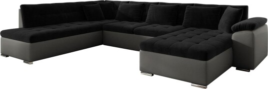 Dynir 4 seters Hjørnesovesofa   Svart|Grå