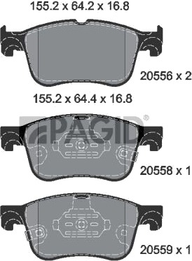 PAGID T2831N Bremseklosser