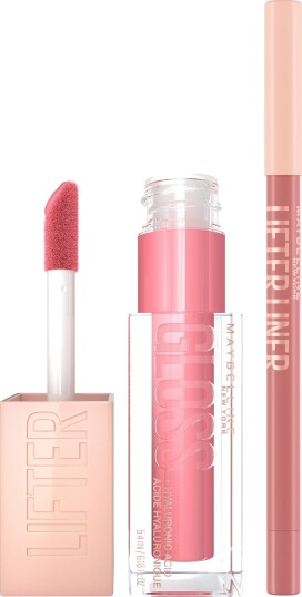 Maybelline New York Lifter Lip Bundle Gloss 21 Gummy Bear & Liner 06 L Maybelline New York Lifter Lip Bundle Gloss 21 Gummy Bear & Liner 06 L