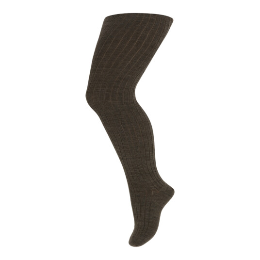 mp denmark wool rib tights brown melange 60