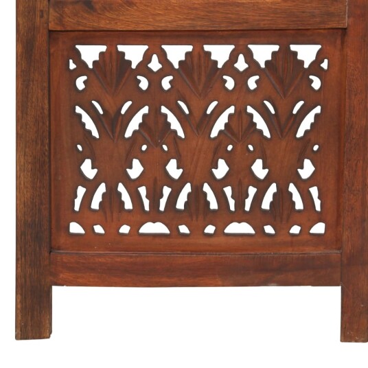  Romdeler håndskåret 3 paneler brun 120x165 cm heltre mango 8719883818016