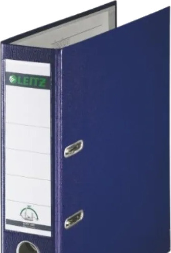 Leitz 180°   Hevarmbuefil   Bokryggbredde: 80 Mm   For A4 210 X 297 Mm   Kapasitet: 600 Ark   Nattblå