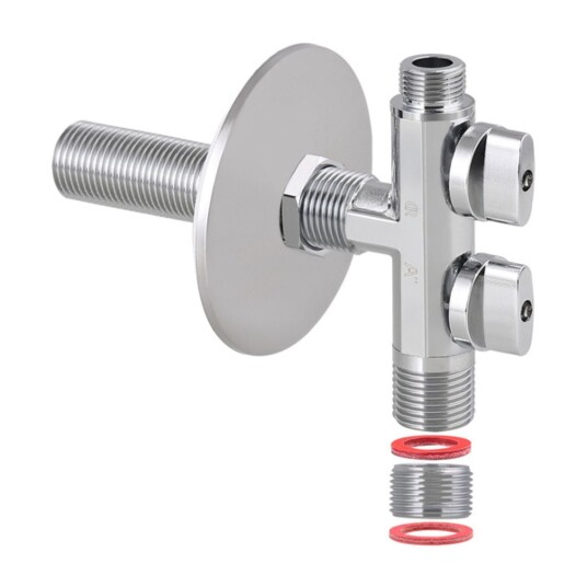 Altech Dobbel Vinkelkran Vaskemaskin 3/8"x1/2"