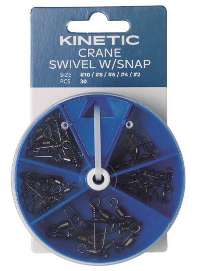 Kinetic Crane Swivel W/Snap Assortment Kinetic Crane Swivel W/Snap Assortment