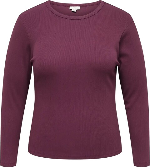 ONLY Carmakoma Carval L/S O Neck Top Jrs Noos Burgundy 46 48