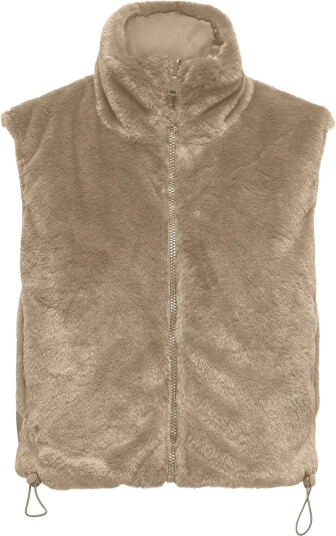 ONLY Onldana Faux Fur Rev.waistcoat Otw Cc Beige XS
