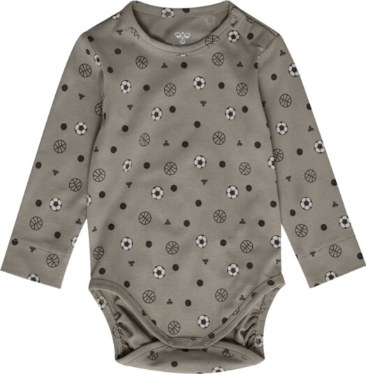 Hummel Body I/e hmlMini AOP Vintage Khaki m. Baller Hummel 1 år (80) Langermet Body Armygrønn Grå Hummel Body I/e hmlMini AOP Vintage Khaki m. Baller Hummel 1 år (80) Langermet Body Armygrønn Grå