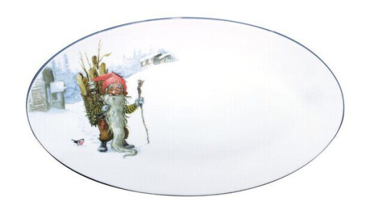 Stiernholm Midthun Jul serveringsfat 36x24 cm hvit/multi
