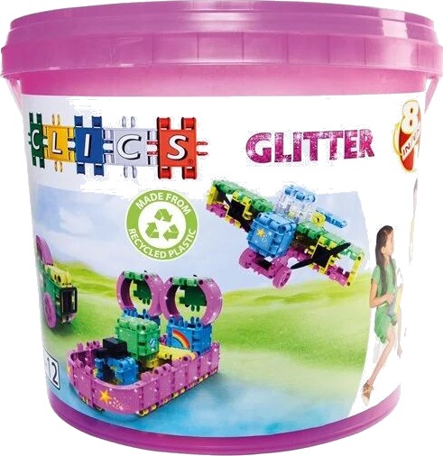 Clics Building Blocks Glitter Construction Set 8in1