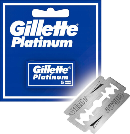 Gillette Platinum 5-pk barberblad dobbel kant Gillette Platinum 5-pk barberblad dobbel kant