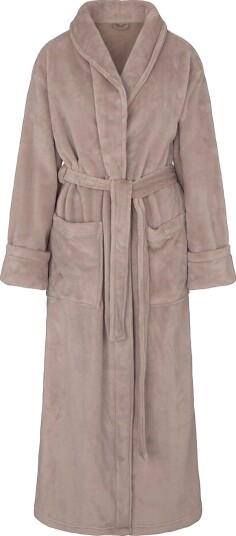 Hunkemöller Morgenkåpe Robe Long Soft Fleece Brun Hunkemöller Morgenkåpe Robe Long Soft Fleece Brun